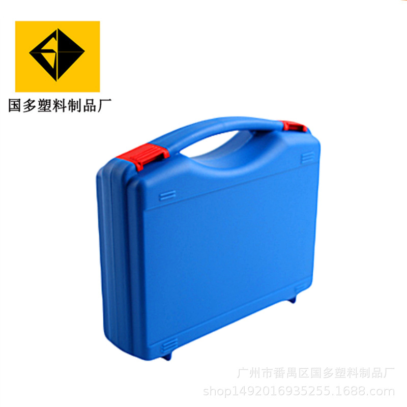 010工厂批发 多款塑料海绵蓝色空盒 PP塑料工具箱