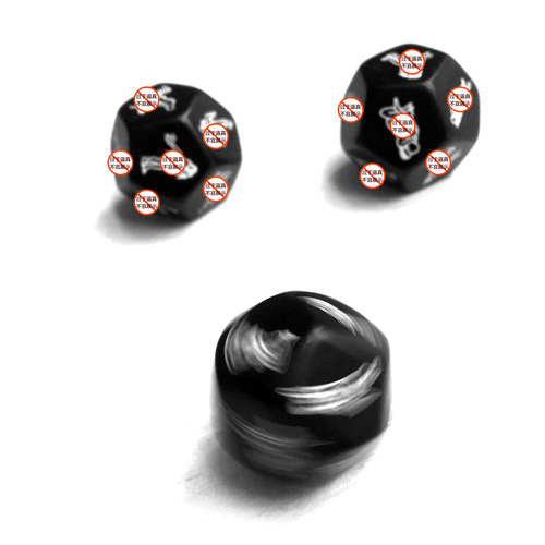 12-sided sex position dice dice cross-border foreplay fun SM sex toys black 25mm