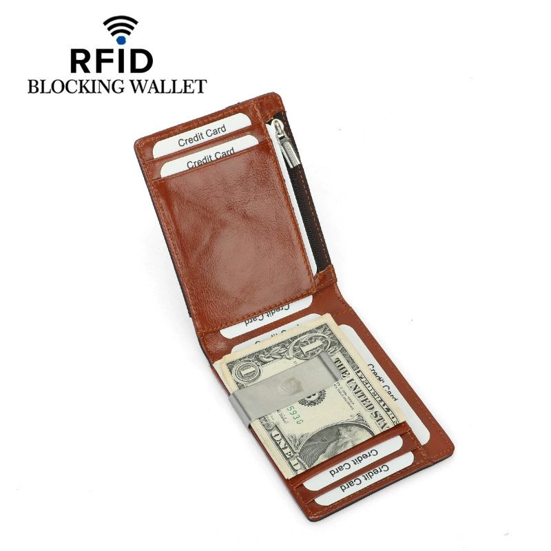 (Кросс-конс trading), кожаный золотой зажим, кожаный кошелек, держатель карт с молнией