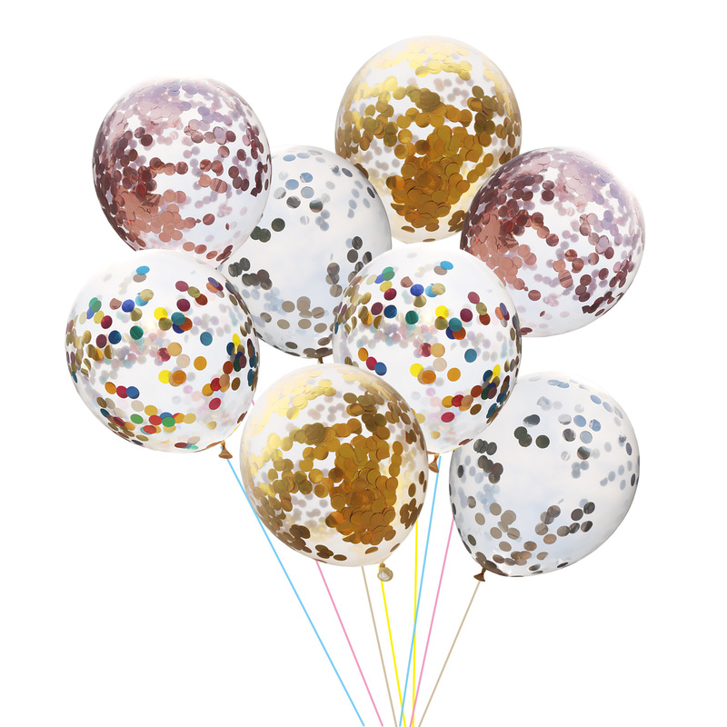 Foam balloon electrostatic sequin balloon 12-inch transparent latex sequin balloon wedding holiday decoration balloon