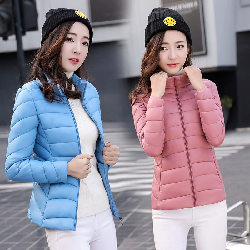 Новая зимняя легкая куртка с хлопковым подкладом Короткая зимняя одежда Новая приталенная пуховая куртка с хлопковым подкладом в Корейском стиле Универсальная свободная утепленная куртка для студентов