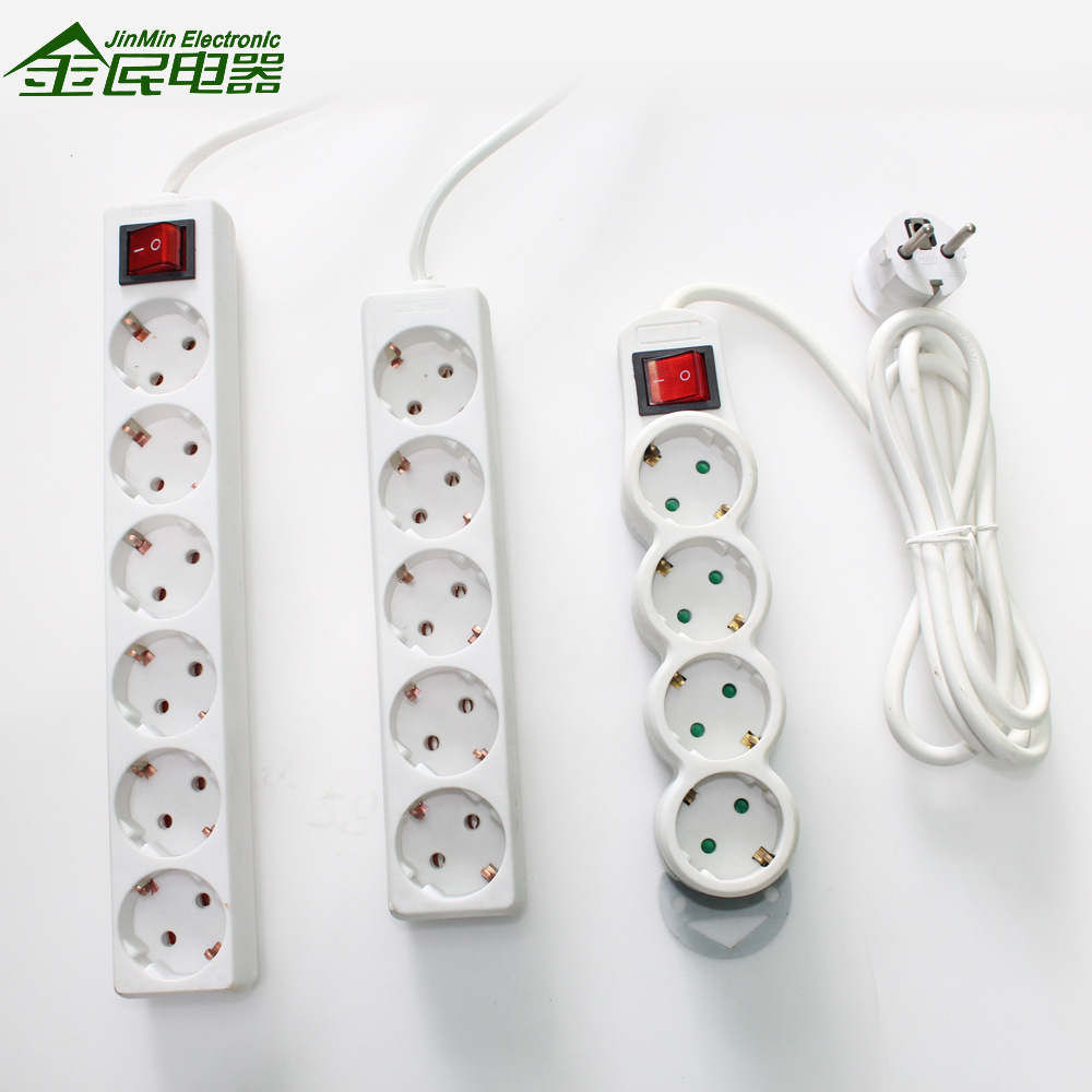 法式欧标欧式插线板欧规插排1013B法标多位插孔带封闭门插座开关