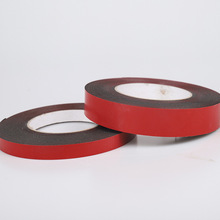 厂家PE泡棉双面胶 汽车泡棉胶带 黑色红膜亚克力泡棉双面厂家