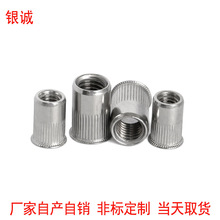 小沉头竖条纹铆螺母304不锈钢铆螺母M3M4M5M6-M12汽车标准紧固件