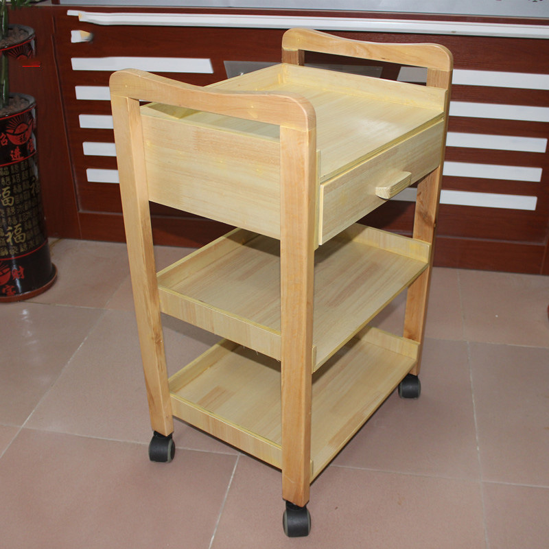 美容推车高档橡木美容推车工具车放物品实木美容推子款式多