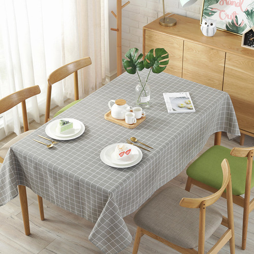 Le Xuan Show Modern Minimalist Black White Gray Grid Tablecloth, Coffee Table Cover, Bedspread Cover, Wholesale