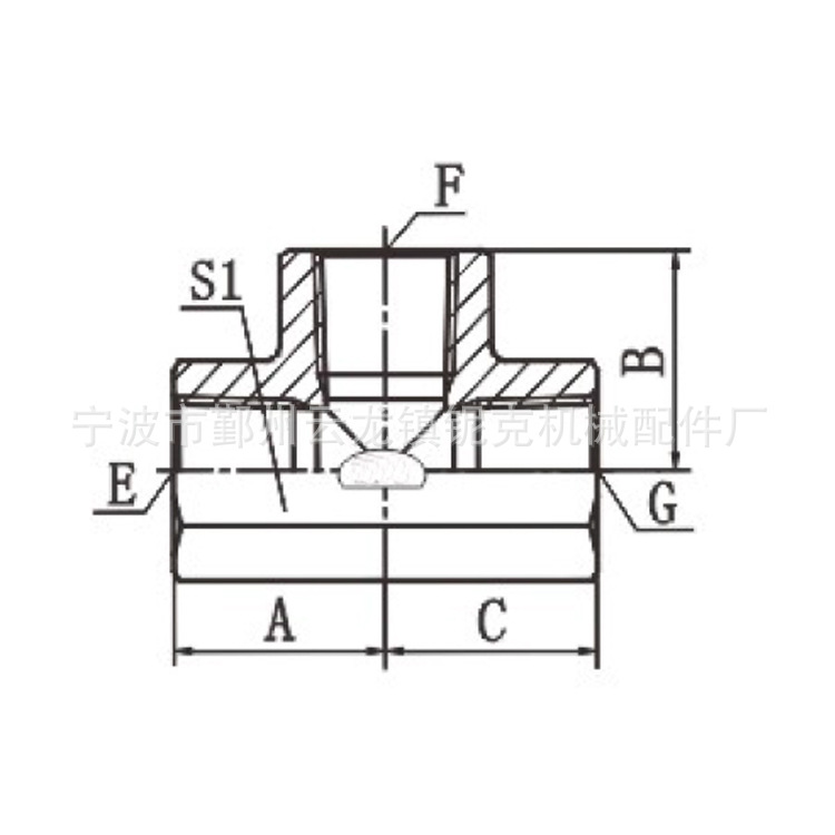 厂家供应 液压管件 美制布锥管内螺纹三通GN-PK