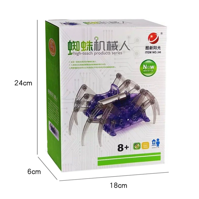 Electric mechanical intellectual toy, science and technology, spider, DIY