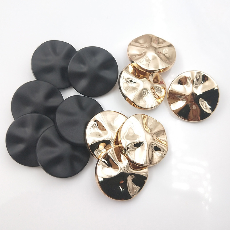 New wrinkle buckle wrinkled leather buckle alloy hanging plating high foot hand sewing buckle DIY small suit button New wrinkle buckle wrinkled leather buckle alloy hanging plating high foot hand sewing buckle DIY small suit button