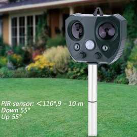 太阳能动物驱赶器超声波驱猫器驱鼠器超声波驱虫器超声波驱赶器