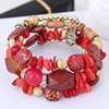 [12 Color] B0603 European and American Bo Mi style shell shell pine crystal mix and match multi -layer fashion women's bracelet