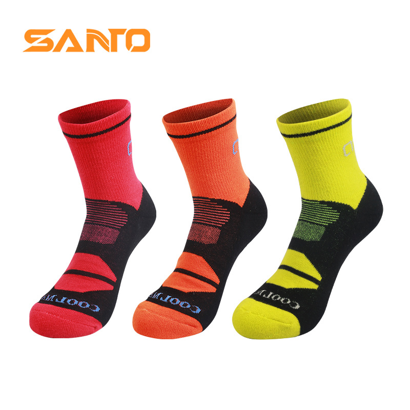 SANTO cross-country running socks DuPont COOMAX quick-drying deodorant functional marathon outdoor sports socks for men and women