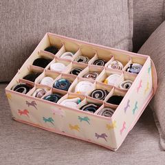 Waterproof foldable underwear and socks storage box, Oxford cloth, compartmented organizer, household fabric, dormitory magic tool