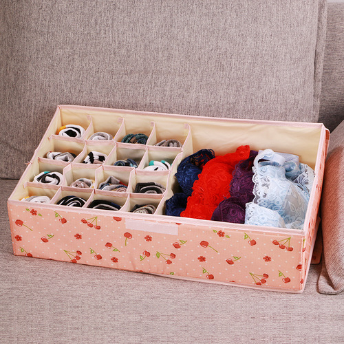 Waterproof foldable underwear and socks storage box, Oxford cloth, compartmented organizer, household fabric, dormitory magic tool