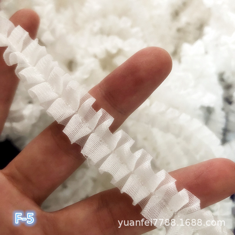 F-5供应新韩时尚百搭条码雪纺花边服装辅料1.5CM