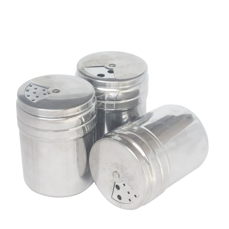 Пожалуйста, переведите: Butterfly grilled fragrant stainless steel seasoning pot pepper powder pot trumpet large toothpick bottle three -hole can be rotated to barbecue accessories