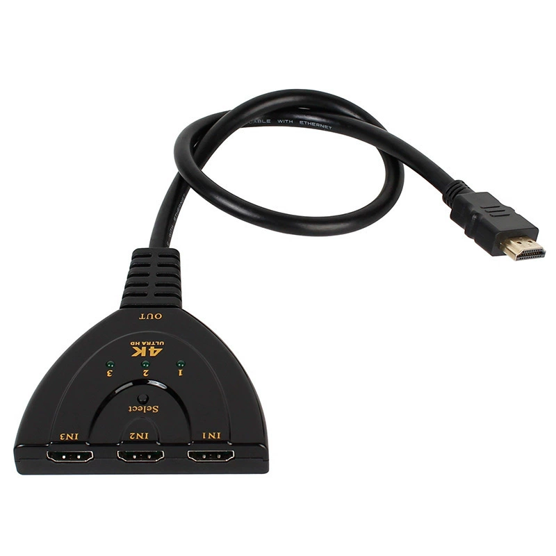 HDMI переключатель 3-в-1, сплиттер 4K HD для компьютера и монитора 4k2K