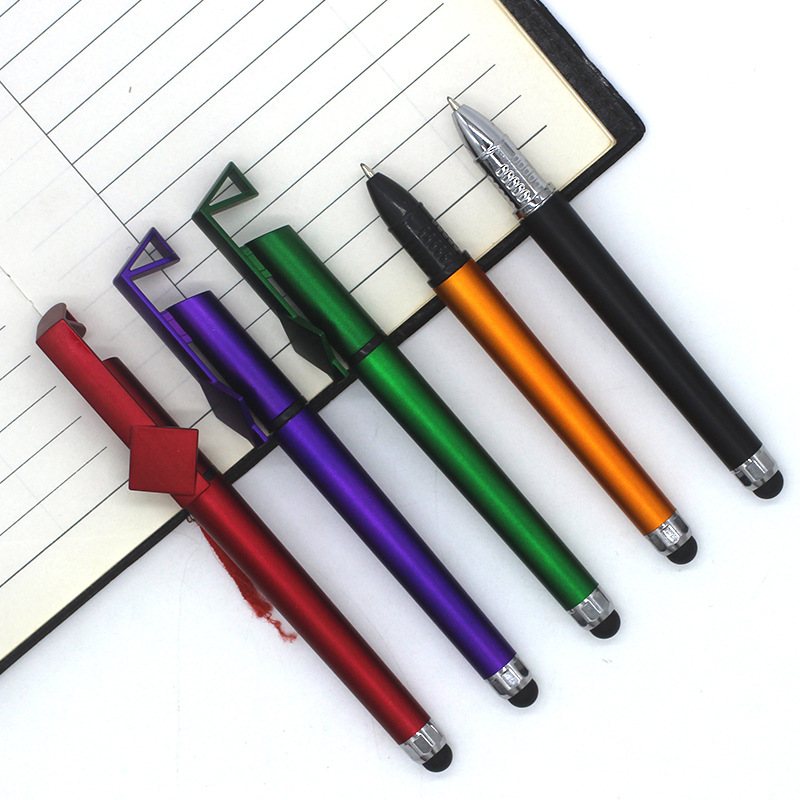 맞춤형 QR 코드 광고펜 휴대폰 거치대 선물펜 수성 카본펜 사무용품 선물 도매