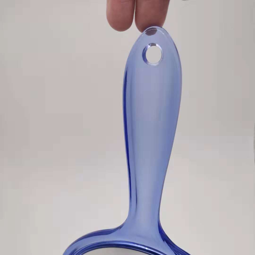 Moda mango de plástico espejo de maquillaje espejo de doble cara suministro directo de fábrica promoción al por mayor publicidad espejo lupa de mano