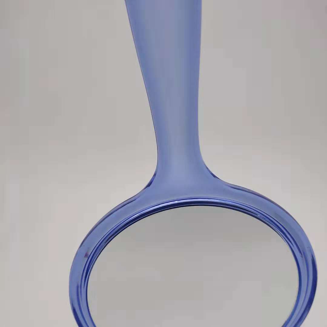 Moda mango de plástico espejo de maquillaje espejo de doble cara suministro directo de fábrica promoción al por mayor publicidad espejo lupa de mano