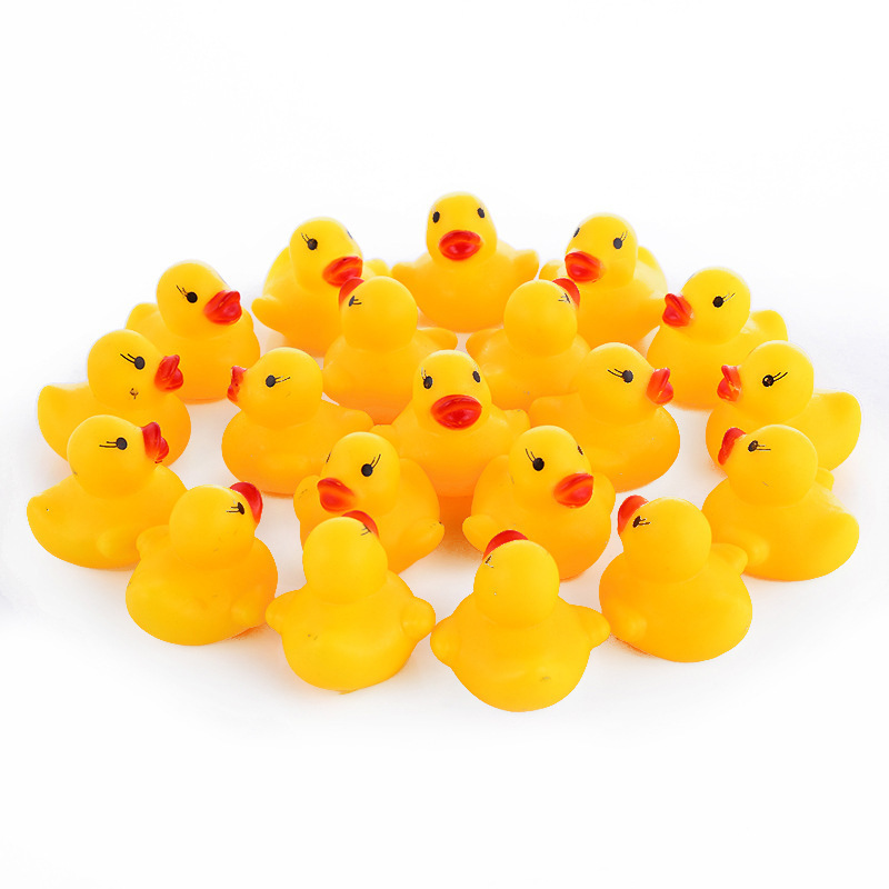20 PCs a bag of water playing little yellow duck bath toys baby water playing little duck vinyl children's educational toys