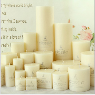 INS Nordic Cool Style Internet Celebrity White Smokeless Home Aromatherapy Large Cylinder Set Candle Ornament Yoga Candle