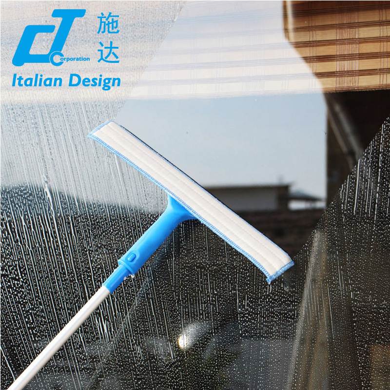 Italian CT Shida Double-sided Glass Cleaning Artifact, Household Telescopic Rod for High-rise Windows and Cleaning Glass Scraper