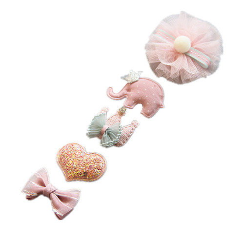 Children's hair accessories, girls' hair accessories, baby hair clip set, children's hair clip five-piece set