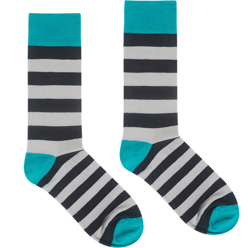 2025d Men's Long Mid-Calf Breathable Striped Street Hip-Hop Basketball High-Top Trendy Versatile All-Season Plus Size Socks_voghion.com