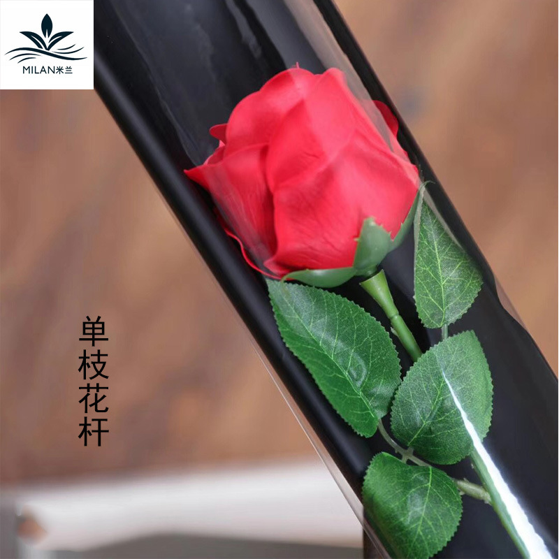 Milan jabón flor cabeza especial flor Rod sola rama ramo material de producción simulación de hoja verde flor Rod