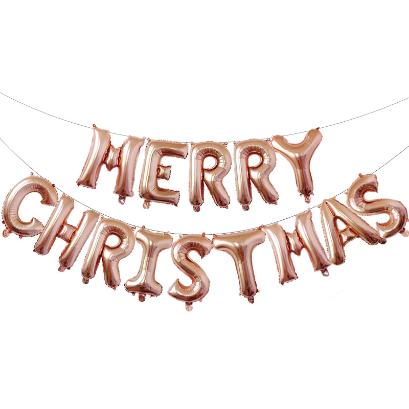 Merrychristmas globo de aluminio Navidad bar centro comercial decoración globo carta globo de Navidad