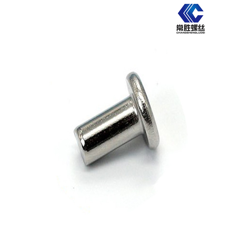 镀锌铆钉平头实心铆GB109扁圆头手打敲击式铆钉M3-M6