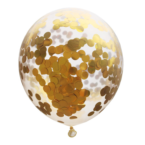 Factory wholesale transparent paper shred balloons, 12-inch colorful aluminum foil shiny balloons, Children's Day birthday decoration arrangement