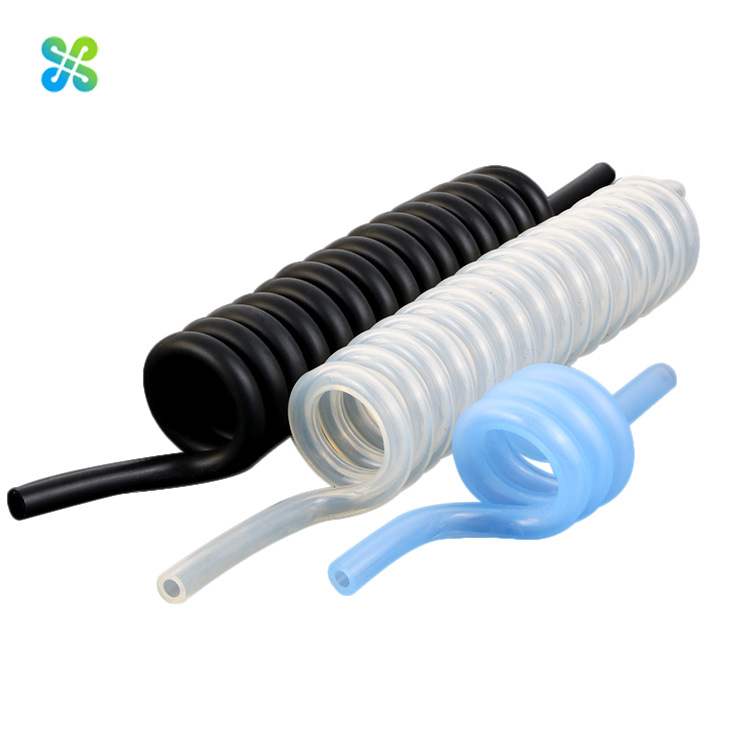 弹簧螺旋食品硅胶管 弹性好耐酸碱 美容仪器牙科机用螺旋铂金管