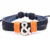 Fashionable woven bracelet with letters handmade, English letters, simple and elegant design