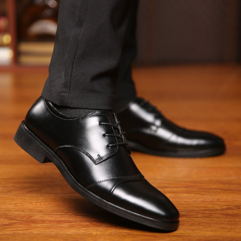 Новый большой размер остроконечная мужская кожаная обувь классическая деловая повседневная обувь модная одежда четыре сезона мужская кожаная обувь оптом