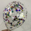 Transparent balloon, children's nail sequins, layout, decorations, 12inch, 8 gram, Birthday gift