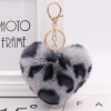 Fashionable plush keychain heart shaped for beloved, pendant, wholesale