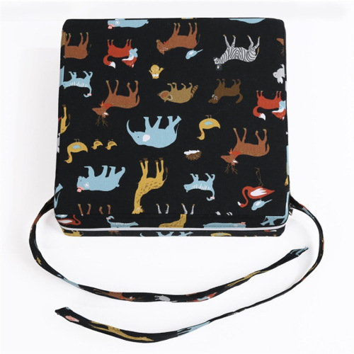 Children's booster seat cushion, new cotton and linen anti-slip design, dining chair cushion, removable cushion for eating, thickening, baby breathable cartoon