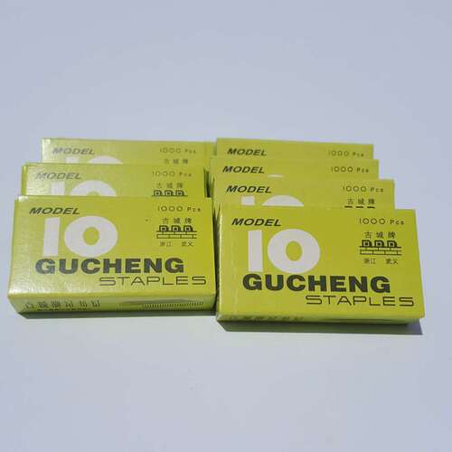 10# galvanized environmentally friendly anti-rust staples high quality strong penetrating staples stationery wholesale 1000 pieces/box