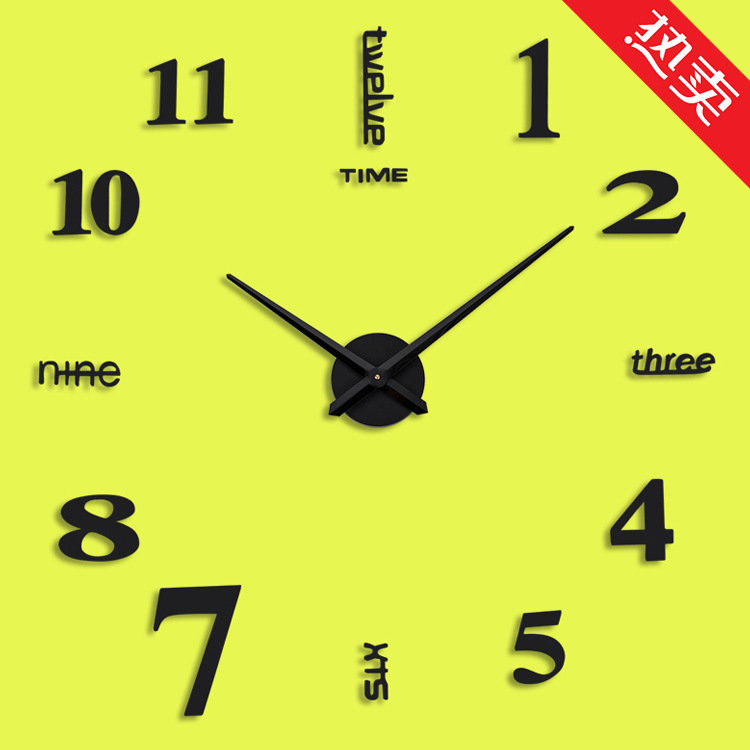 Cruz-frontera hogar sala de estar creativo Reloj de pared acrílico DIY reloj europeo colgante tabla etiqueta de la pared decoración tiempo