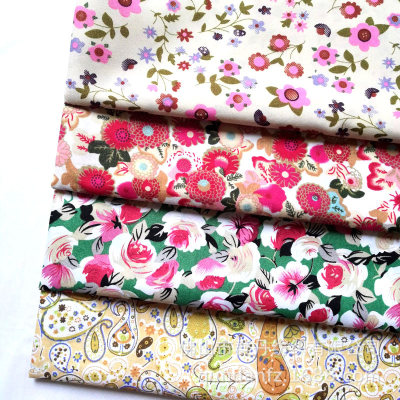 桃皮绒印花布 小碎花平纹水蜜桃 服装小手袋箱包玩具鞋帽辅料面料