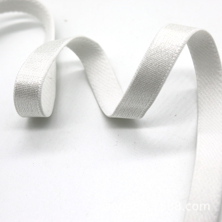 黑白1cm 锦纶肩带 高弹力文胸内衣松紧带 织带 服装辅料