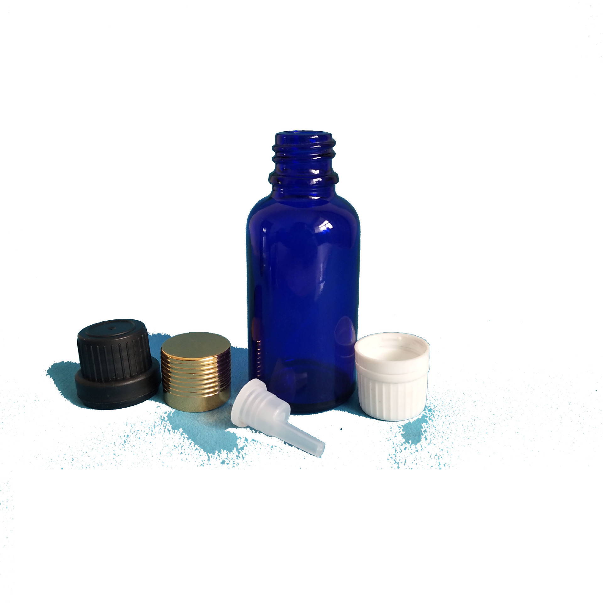 30ML玻璃瓶蓝色瓶精油瓶分装瓶香薰瓶试剂瓶调配瓶滴管瓶