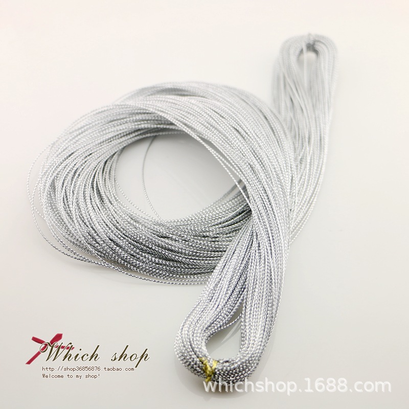 1MM cuerda de alambre de color plata de ocho hilos de alambre de oro cuerda de etiqueta de Navidad de 8 hilos de oro trenzado de alambre de pelo DIY especial para ventiladores de bobinado