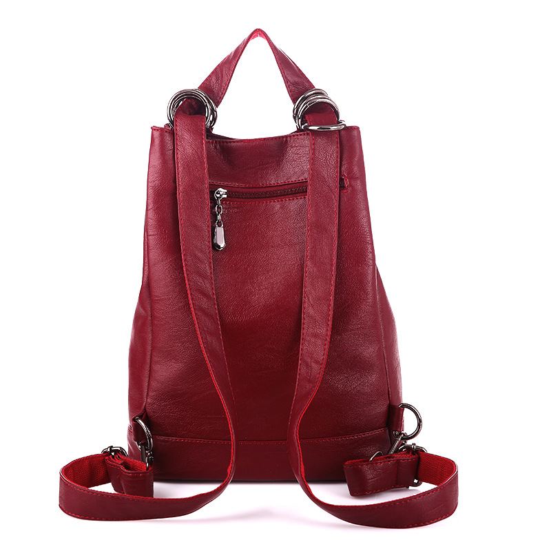 Fashionable backpack, demi-season capacious universal shoulder bag to go out for traveling, Korean style 4