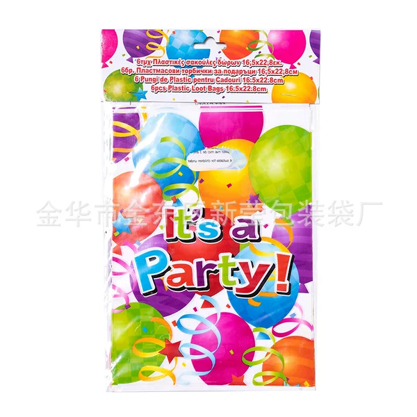 pe gift return jewelry plastic handbag party birthday festival