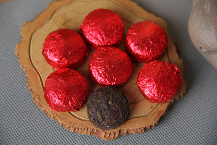 批發 七彩茶葉玫瑰花普洱茶 普洱茶迷你小沱茶  普洱花茶熟茶