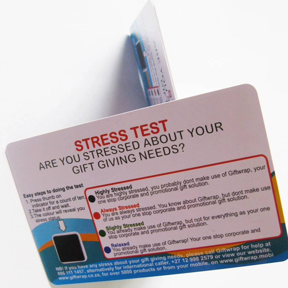 Настроение стресс тестовая карта ЖК-ночная тестовая карта ПВХ пластиковая карта цвет цвет ЖК-дисплей