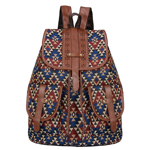 New Style Dual Shoulder Bag, European and American Style Casual Knitted Women's Backpack, Fashion Women's Small Backpack
